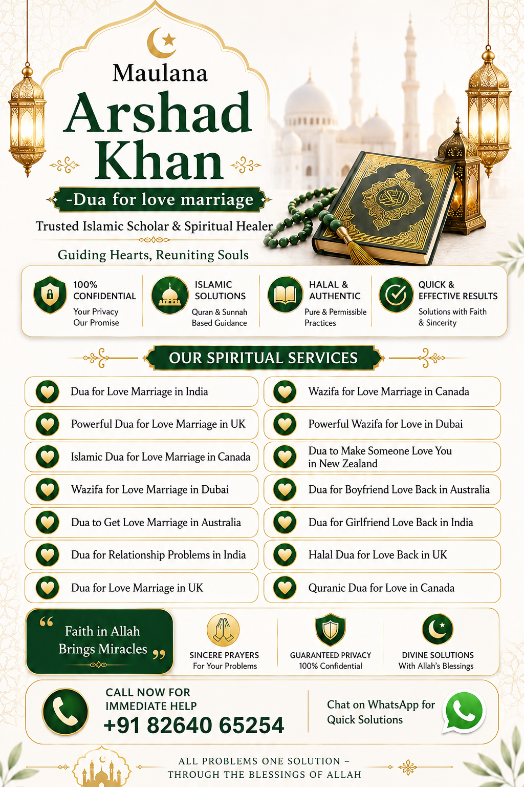Molana Arshad Khan - Love Marriage & Relationship Specialist