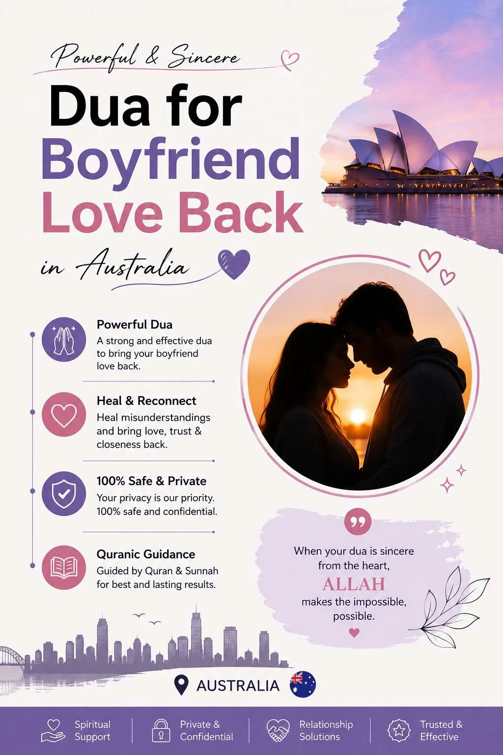 Dua for Boyfriend Love Back in Australia