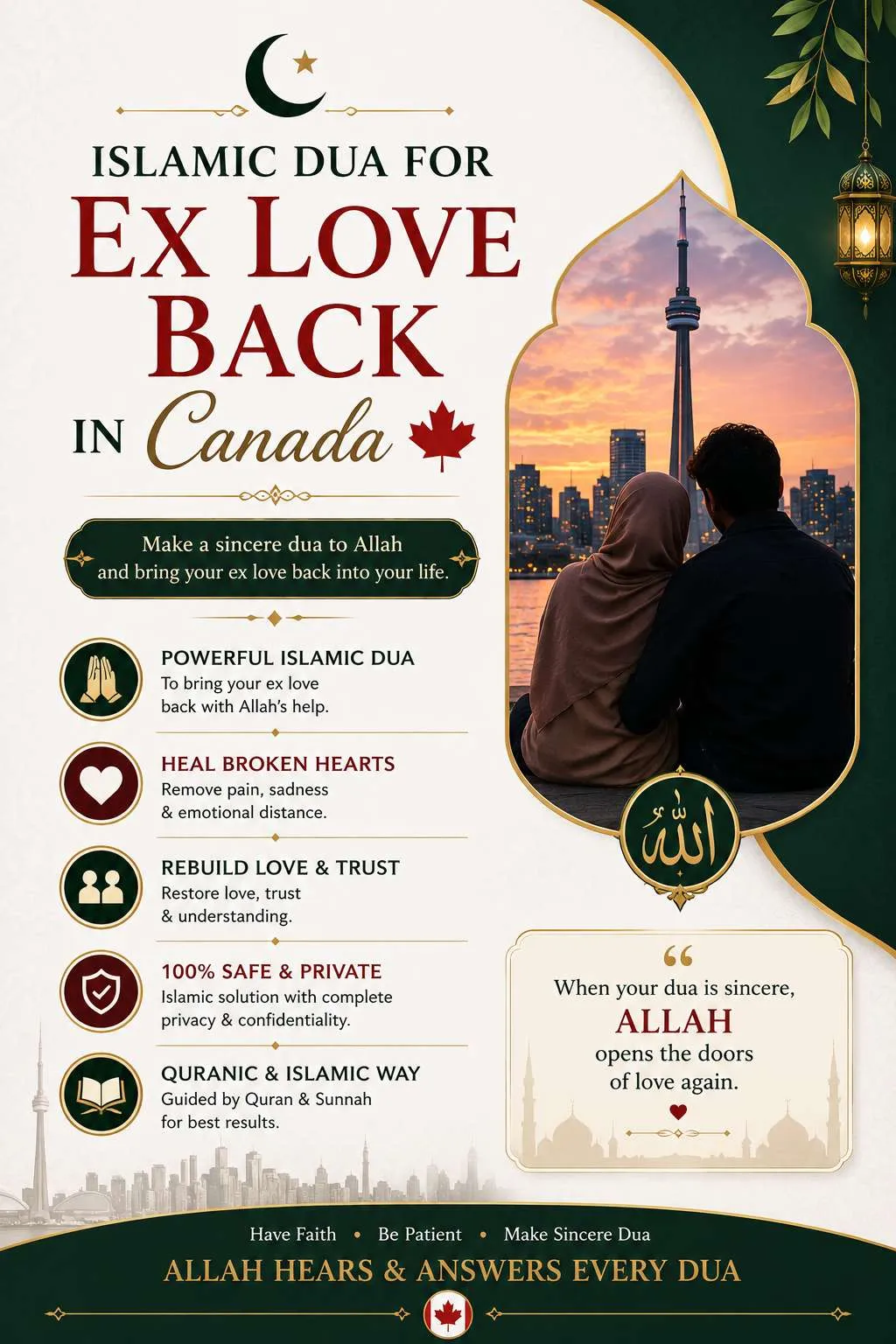 Islamic Dua for Ex Love Back in Canada